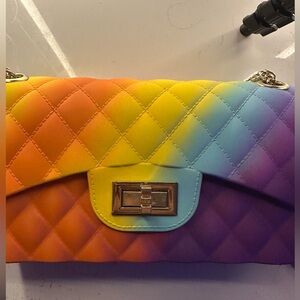 Colorful Quilted Shoulder Bag